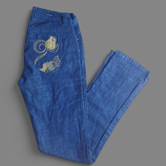 Host Pick | Paco Jeans Vintage Vtg Floral Embroidered Jeans - Picture 1 of 3